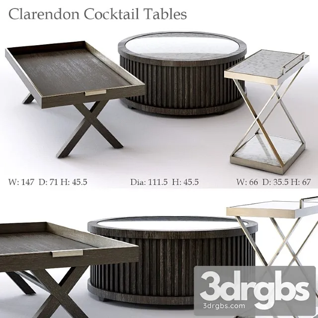Bernhardt clarendon cocktail tables 2 3D Model Free
