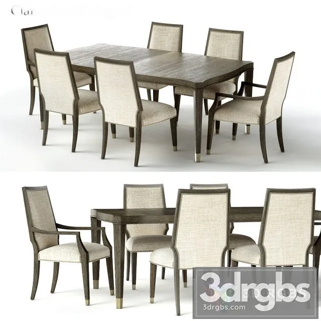 Bernhardt Clarendon Dining Set 3D Model Free