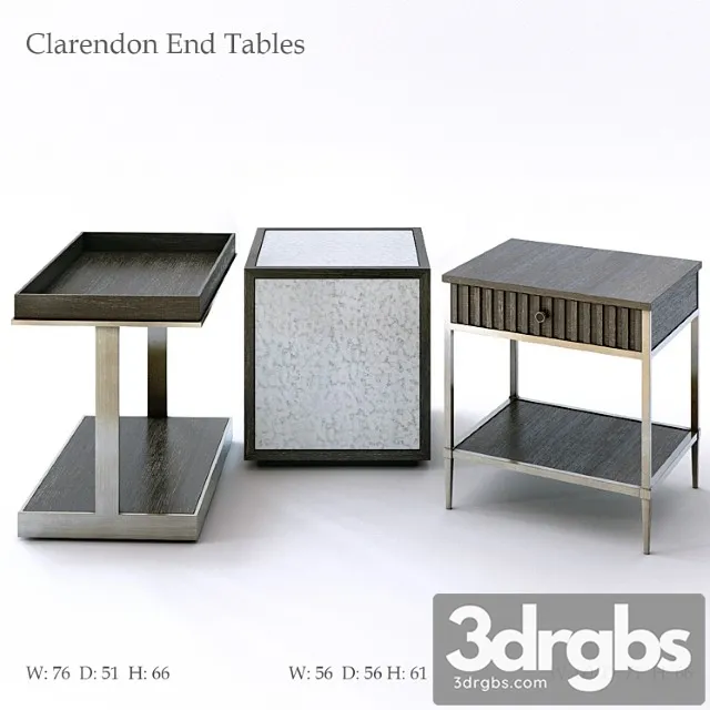 Bernhardt clarendon end tables 2 3D Model Download