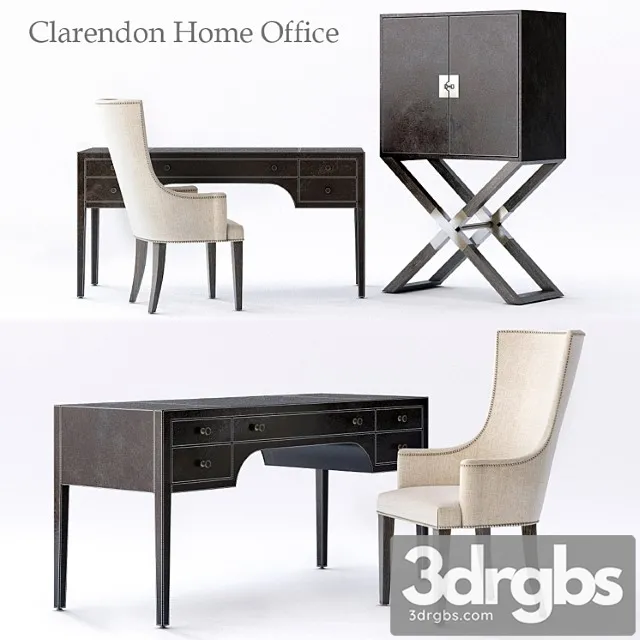 Bernhardt clarendon home office 2 3D Model Free