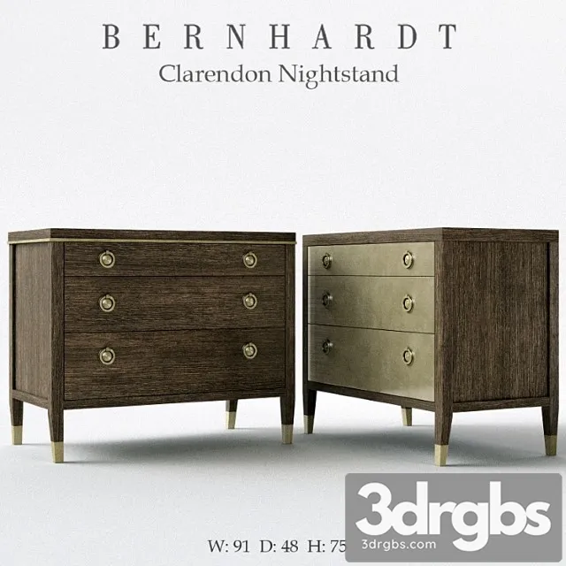 Bernhardt clarendon nightstand 2 3D Model Free