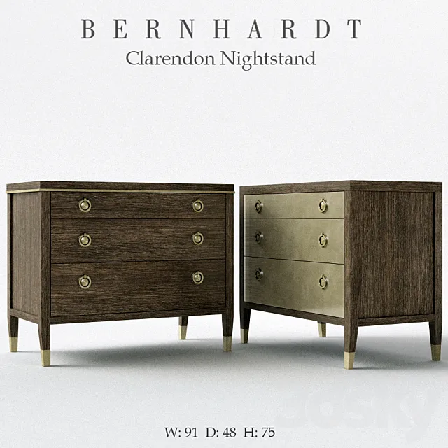 Bernhardt Clarendon Nightstand 3D Model
