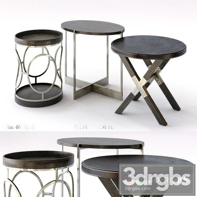 Bernhardt Clarendon Round End Tables 3D Model Download