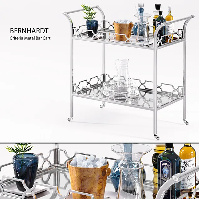 Bernhardt - Criteria Metal Bar Cart 3DModel
