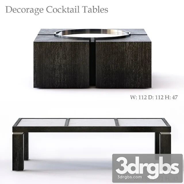 Bernhardt decorage cocktail tables 2 3D Model Download