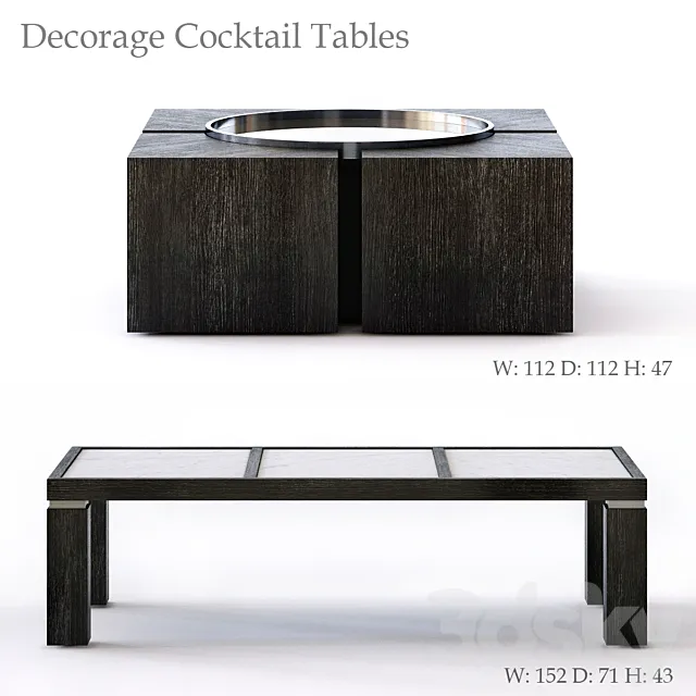 Bernhardt Decorage Cocktail Tables 3D Model