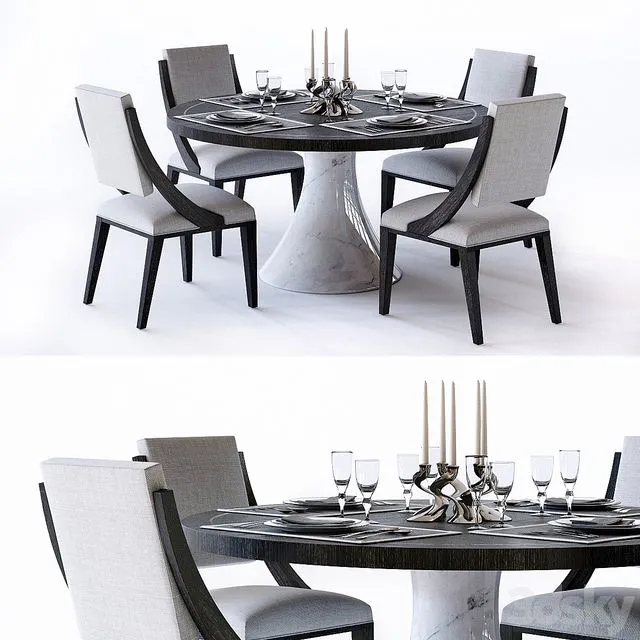 Bernhardt Decorage Dining Set (round table) Free Download