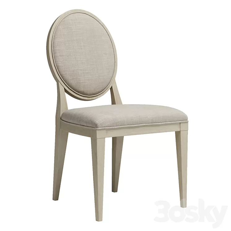 Bernhardt East Hampton Oval Back Side Chair 3D Model