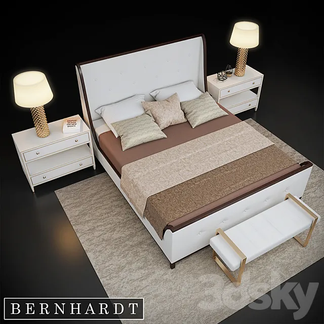 Bernhardt Jet Set + Arteriors Shell lamp 3DModel