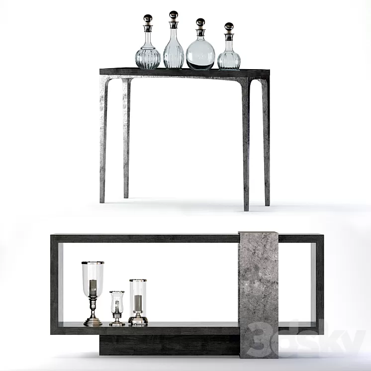 Bernhardt Linea Console Tables 3D Model