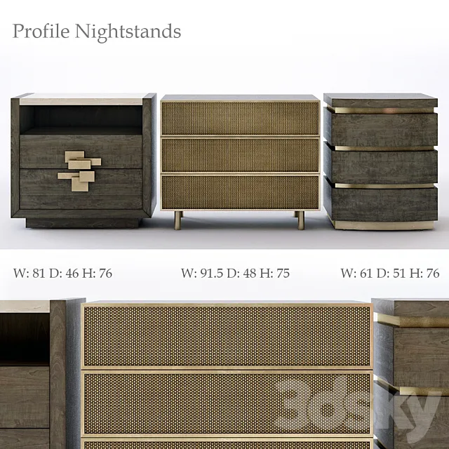 Bernhardt Profile Nightstand 3D Model