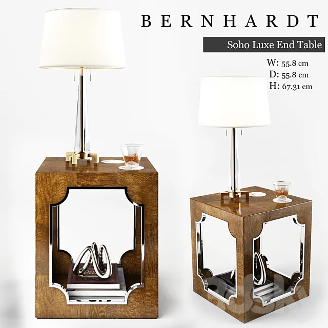 BERNHARDT Soho Luxe End Table 368-111 3DModel