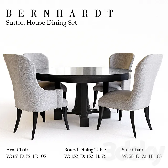 Bernhardt Sutton House Dining Set 3DModel