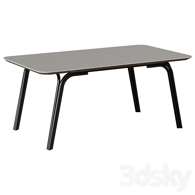 Bernon table 180x100 light polycement 3D Model