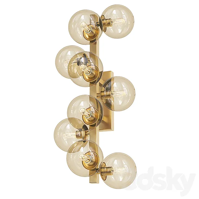 Berries Chandelier Amber 9 3D Model