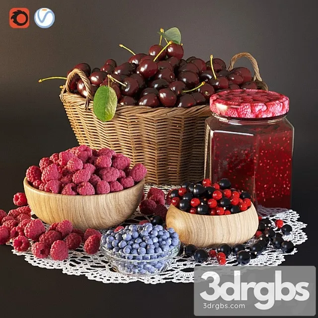 Berry set 3D Model Free