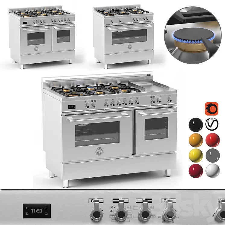 Bertazzoni cooker collection 3D Model