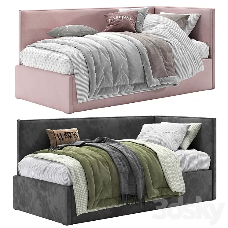 Berto corner bed 3D Model Free