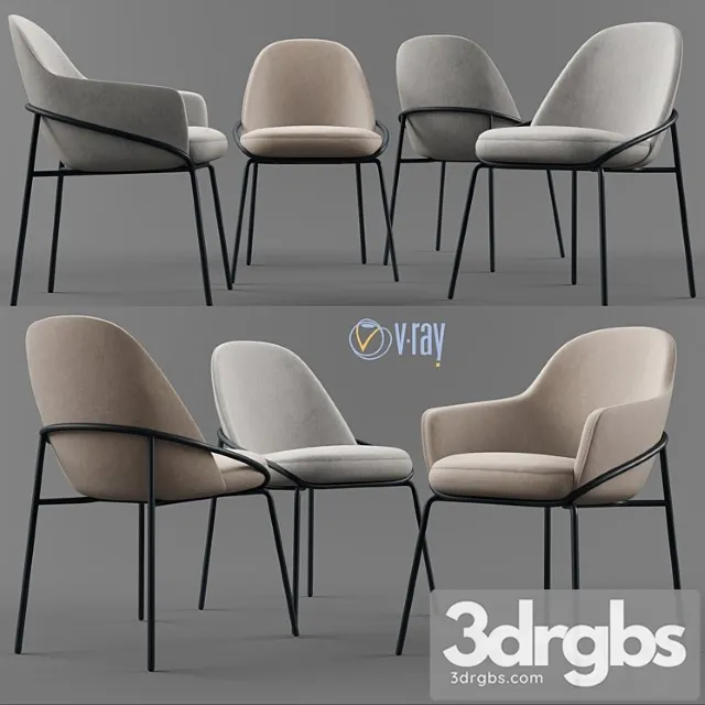 Berto salotti. chair jackie. 2 3D Model Free