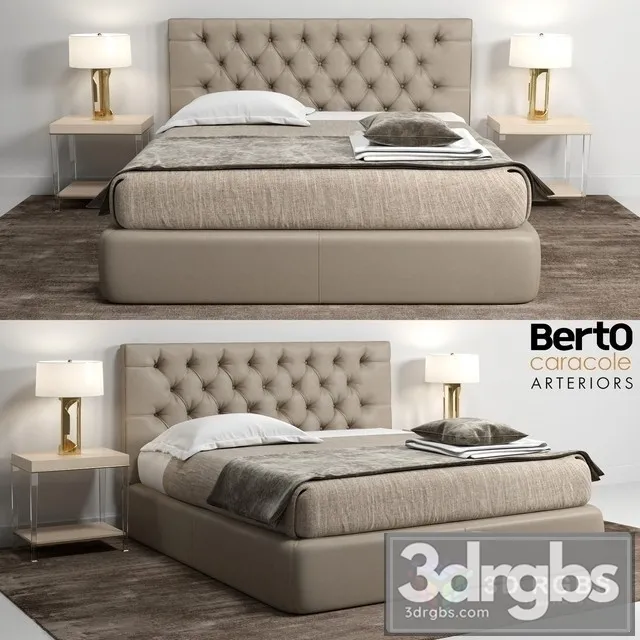 Berto Tribeca Bed 02 3D Model Free