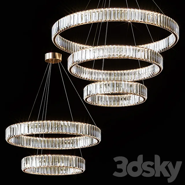 BERTOLDA by lampatron duo and trio ⌀ 40cm ⌀ 60cm ⌀ 80cm 3D Model