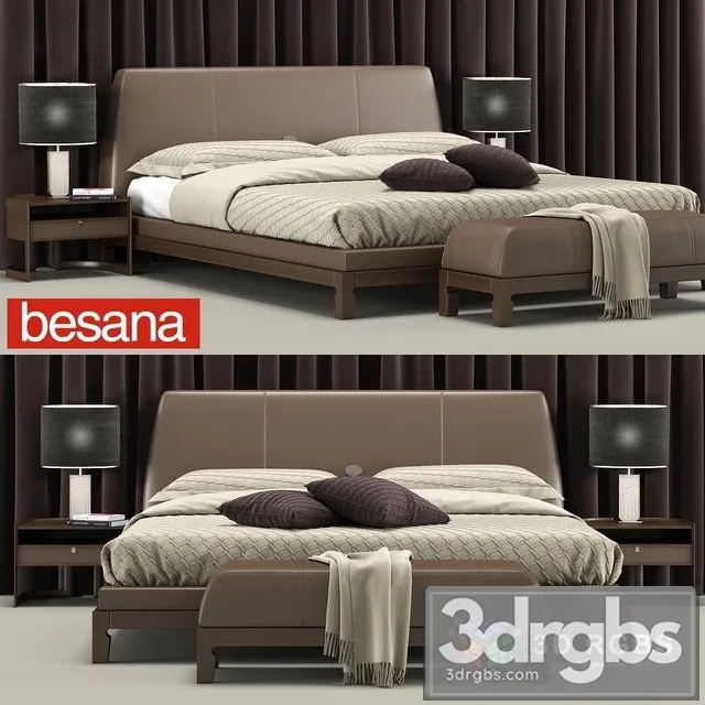 Besana Lavinia Bed 3D Model Free