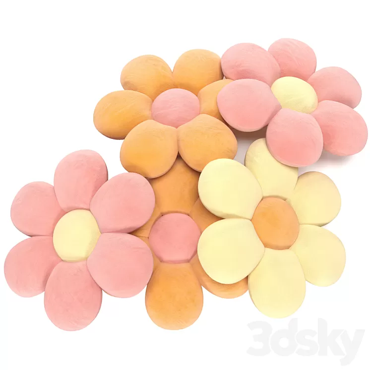 BESPORTBLE 1Pc Flower Floor Pillow 3D Model