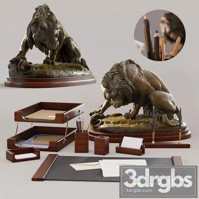 Bestar Lion Office Set 3D Model Free