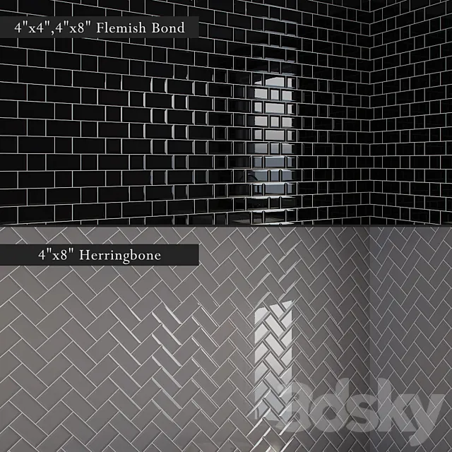 Beveled Subway Tiles [10 Patterns] Free Download