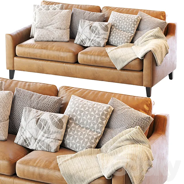 Beverly Upholstered Sofa 3D Model