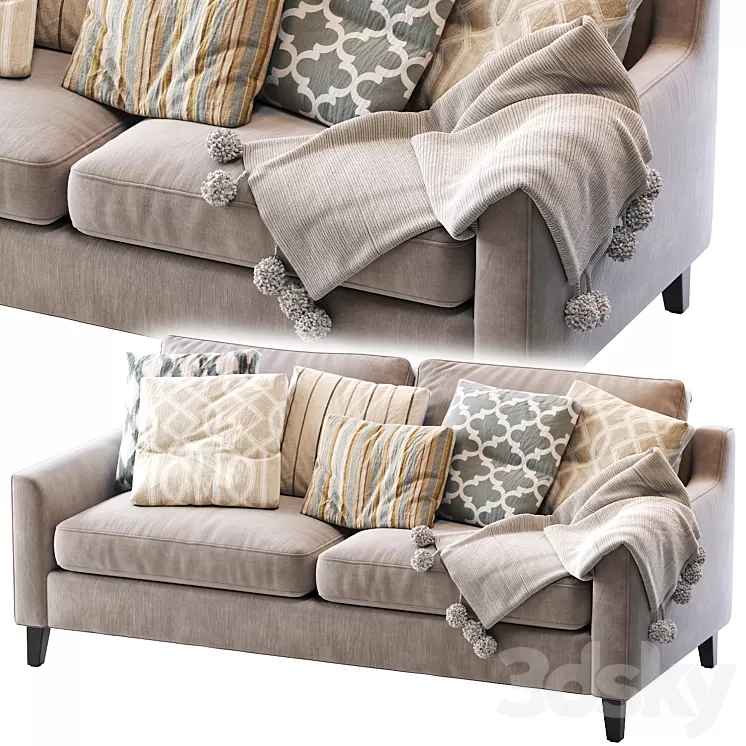 Beverly Upholstered Sofa 3D Model