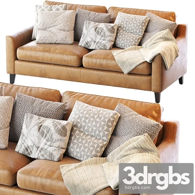 Beverly upholstered sofa_1 2 3D Model Free