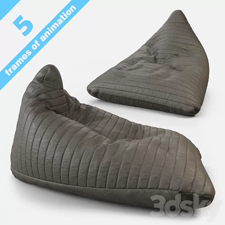 Bezkarkasnoe chair Player Quilt 3D Model