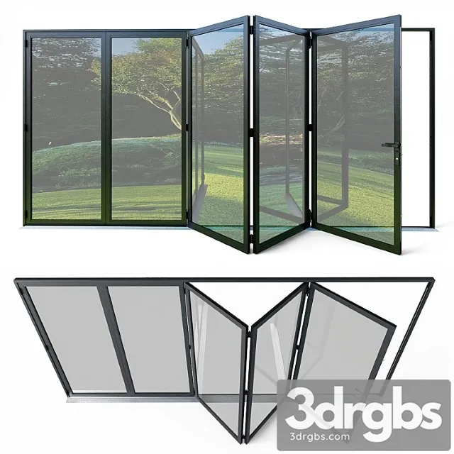 Bi folding doors 3D Model Free
