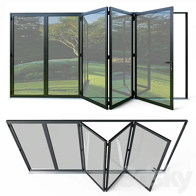 Bi folding doors 3D Model
