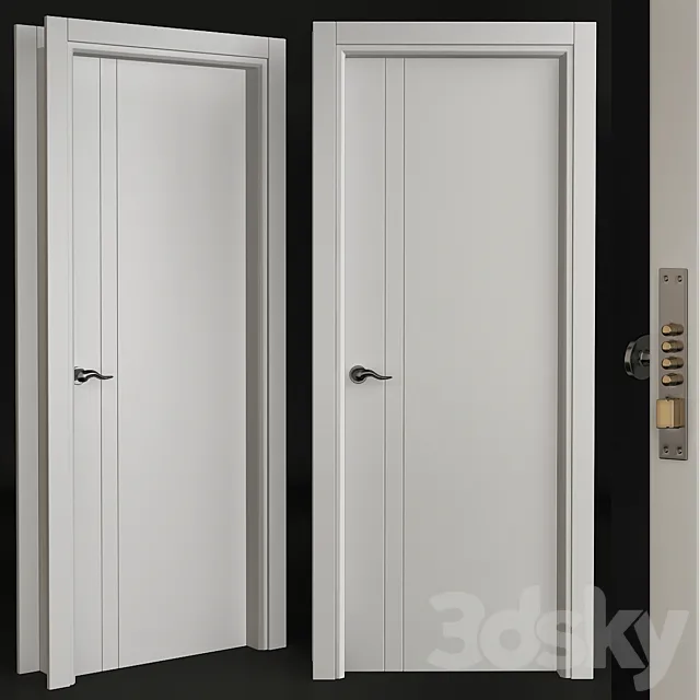 Bianco Noble Belldinni Modern Interior Door 3D Model