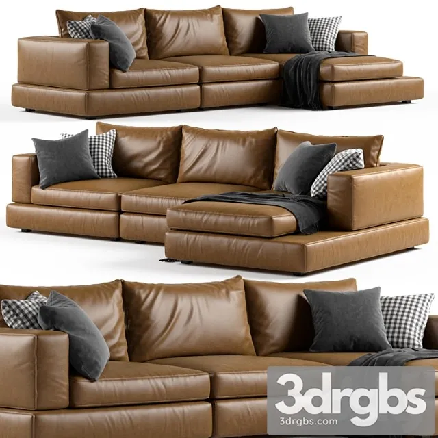 Biancobianco caresse 3 seater corner 2 3D Model Free