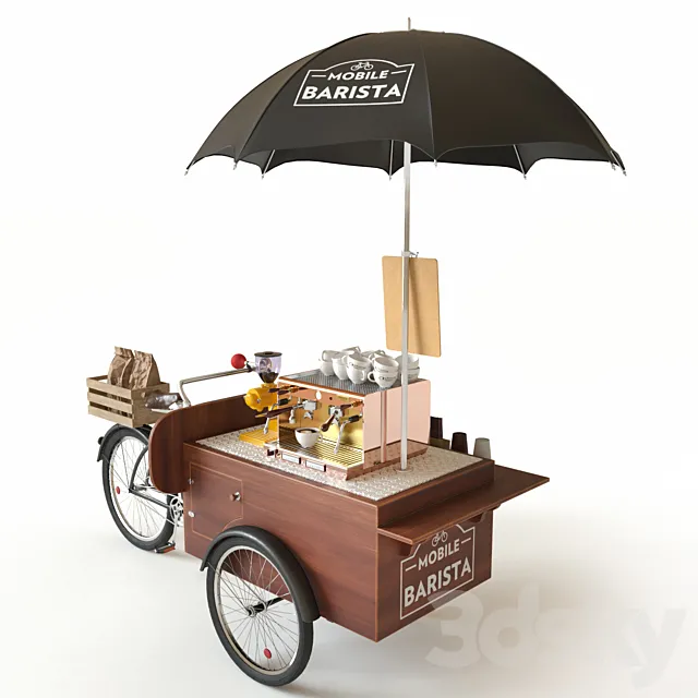 Bicycle cafe 3D Model