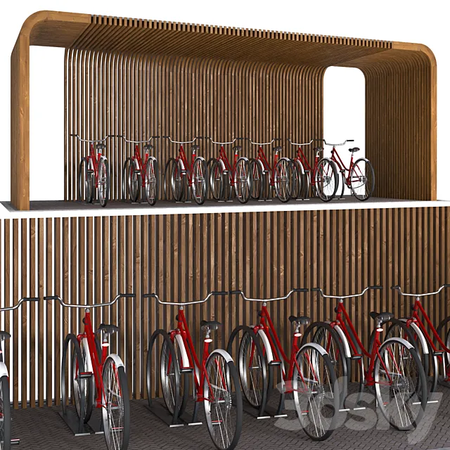 Bicycle Parking 3D Model