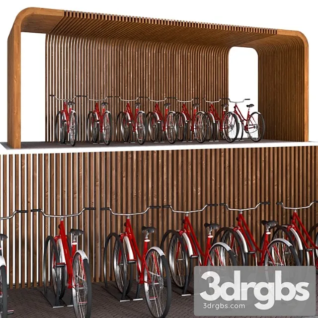 Bicycle parking 3D Model Download