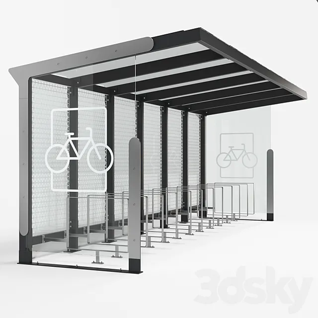 Bicycle parking 3D Model