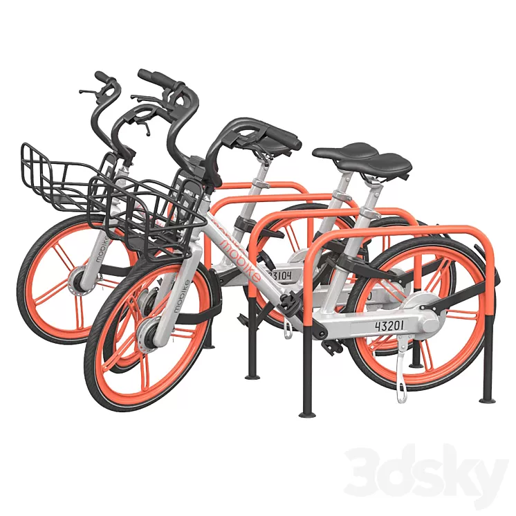 Bicycles in the parking area