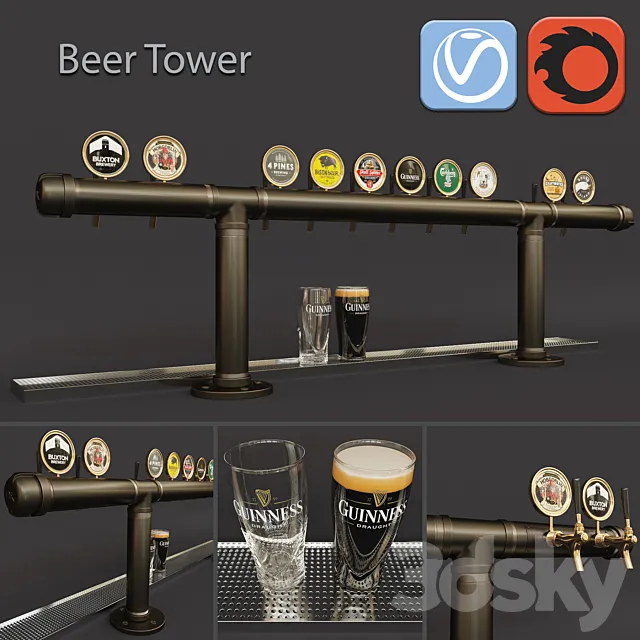 Big Beer Tower 3DModel