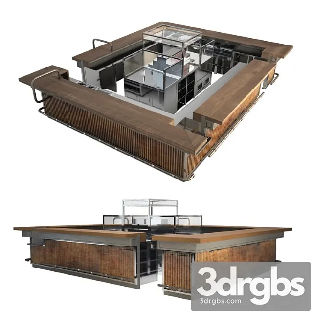 Big counter industrial 3D Model Download