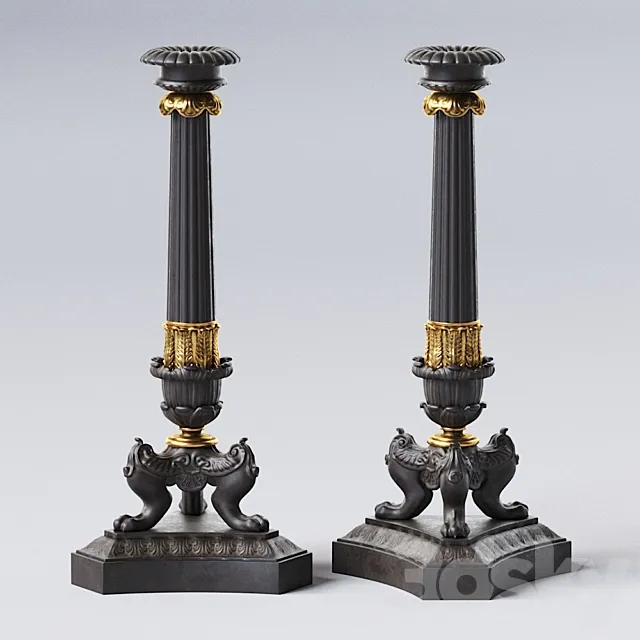 Big Empire Candlestick 3D Model