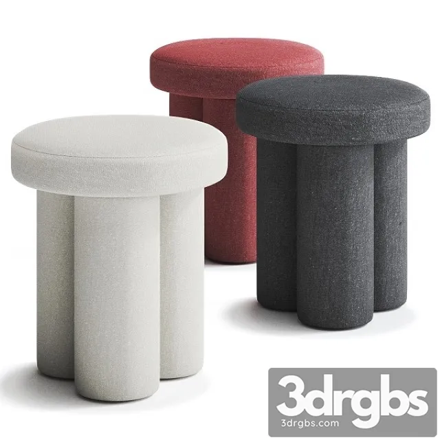 BIG FOOT Fabric Stool by 101 Copenhagen 3D Model Free