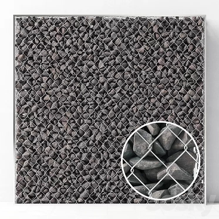 Big gabion stone \/ Big gabion with stone 3D Model Free Download