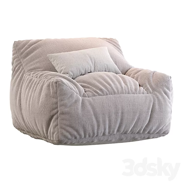 Big Joe Lux Large Bean Bag Chair & Lounger 3D Model
