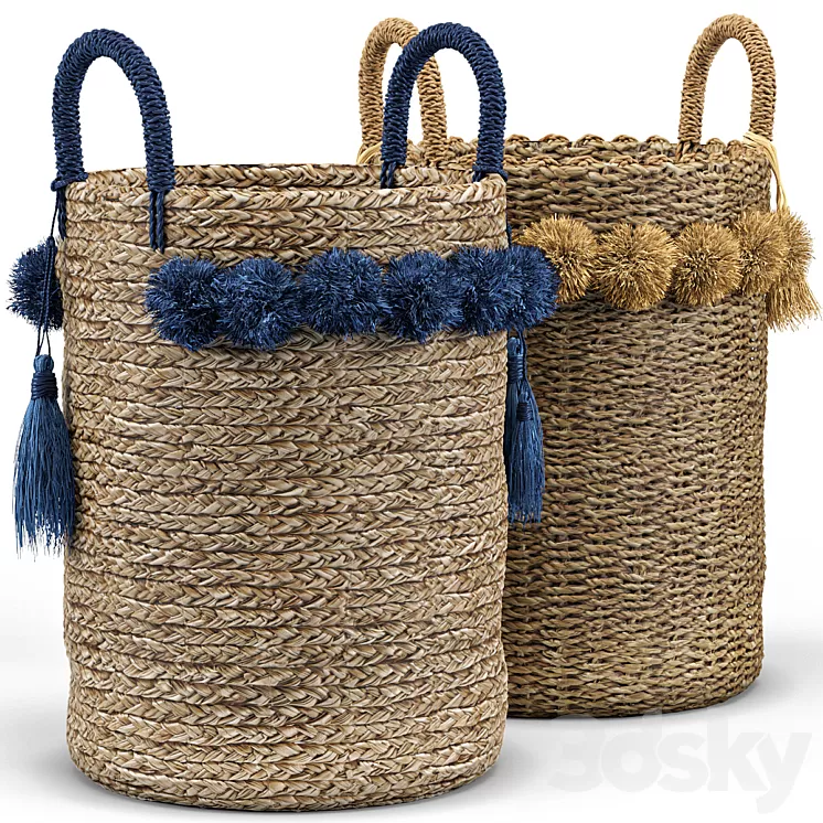 Big Sur Basket Tassel Basket 3D Model