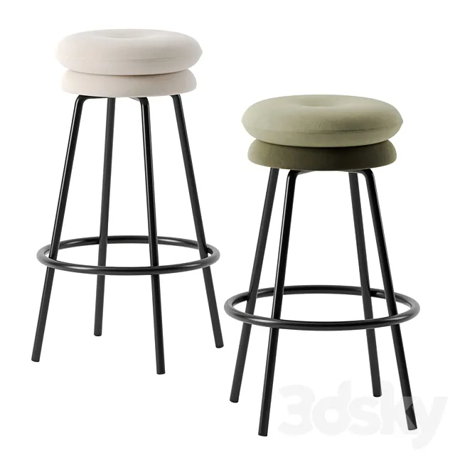 Big Tom barstool by Richard Lampert 3DModel